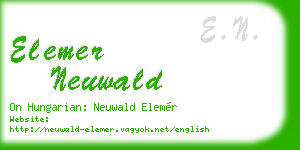 elemer neuwald business card